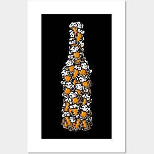 Beer Bottle Doodle Posters and Art